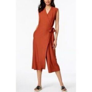 Eileen Fisher Lightweight Stretch Jumpsuit Sz S Dress Casual Travel Summer Beach
